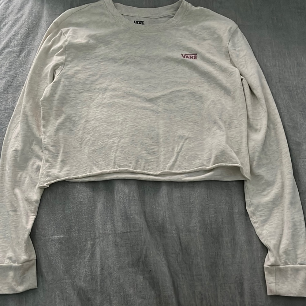 Long Sleeved Vans T-Shirt Cream